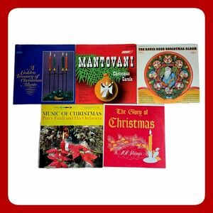 Mantovani Christmas Carols Vintage Vinyl Record 5 LP Lot Holiday Coziness Set